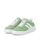 Grüne remonte Damen Schnürschuhe D3E00-52 mit der Extraweite H. Schuhpaar seitlich schräg.