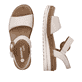 Beige remonte Riemchensandalen D0Q52-60 mit einem Klettverschluss. Schuh von oben, liegend.