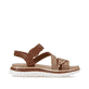 Braune remonte Riemchensandalen D1J64-25 mit angesagtem Animal-Print. Schuh Innenseite.