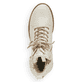 
Altweiße remonte Damen Schnürstiefel D8475-80 mit Schnürung und Reißverschluss. Schuh von oben