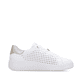 Weißbeige remonte Damen Schnürschuhe D3E04-80 mit dekorativem Schmuckdetail. Schuh Innenseite.