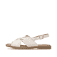 Beige remonte Riemchensandalen D3674-61 mit einem Klettverschluss. Schuh Außenseite.