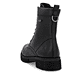 Schwarze remonte Damen Schnürstiefel D2S73-00 mit wasserabweisender TEX-Membran. Schuh von hinten.
