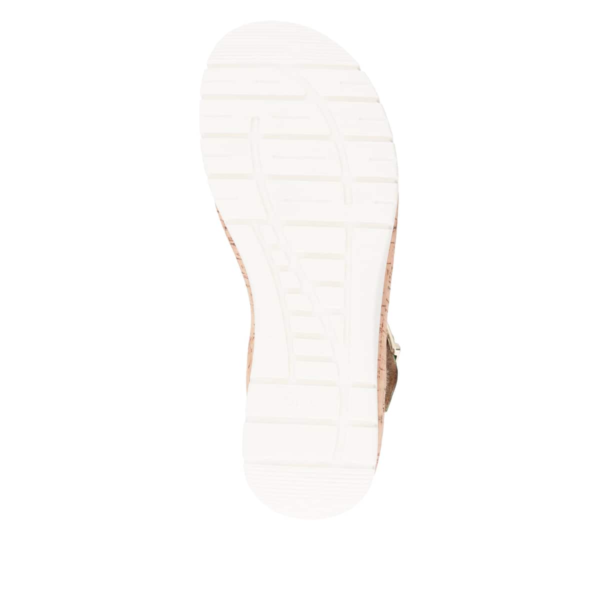 Mehrfarbige remonte Keilsandaletten D2P50-90 mit einem Klettverschluss. Schuh Laufsohle.