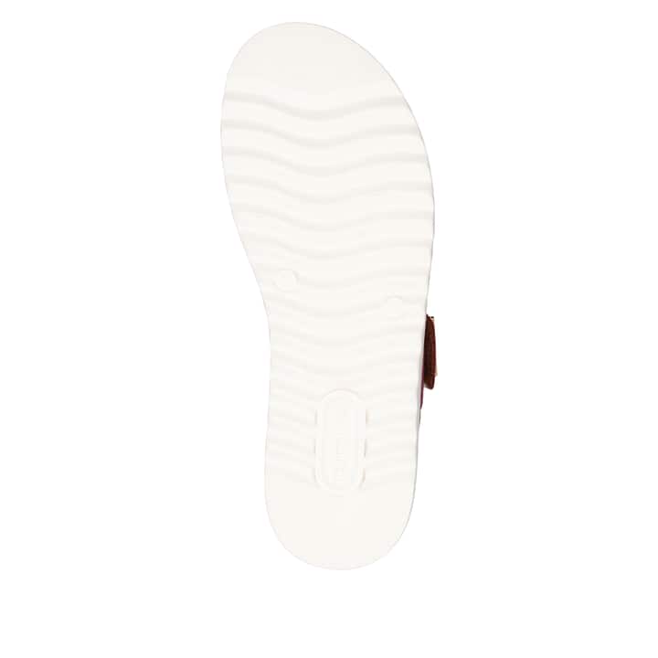 Rosane remonte Keilsandaletten D0Q59-31 mit einem Klettverschluss. Schuh Laufsohle.