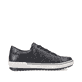 Asphaltschwarze remonte Damen Schnürschuhe D0700-00 mit Schnürung und Reißverschluss. Schuh Innenseite