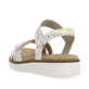 Bunte remonte Damen Riemchensandalen D2049-81 mit Klettverschluss. Schuh von hinten.