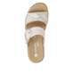 Mules remonte beiges pour femme D2K57-60 avec boucle tendance. Chaussure vue de dessus.