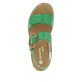 Smaragdgrüne remonte Damen Riemchensandalen R6853-53 mit einem Klettverschluss. Schuh von oben.