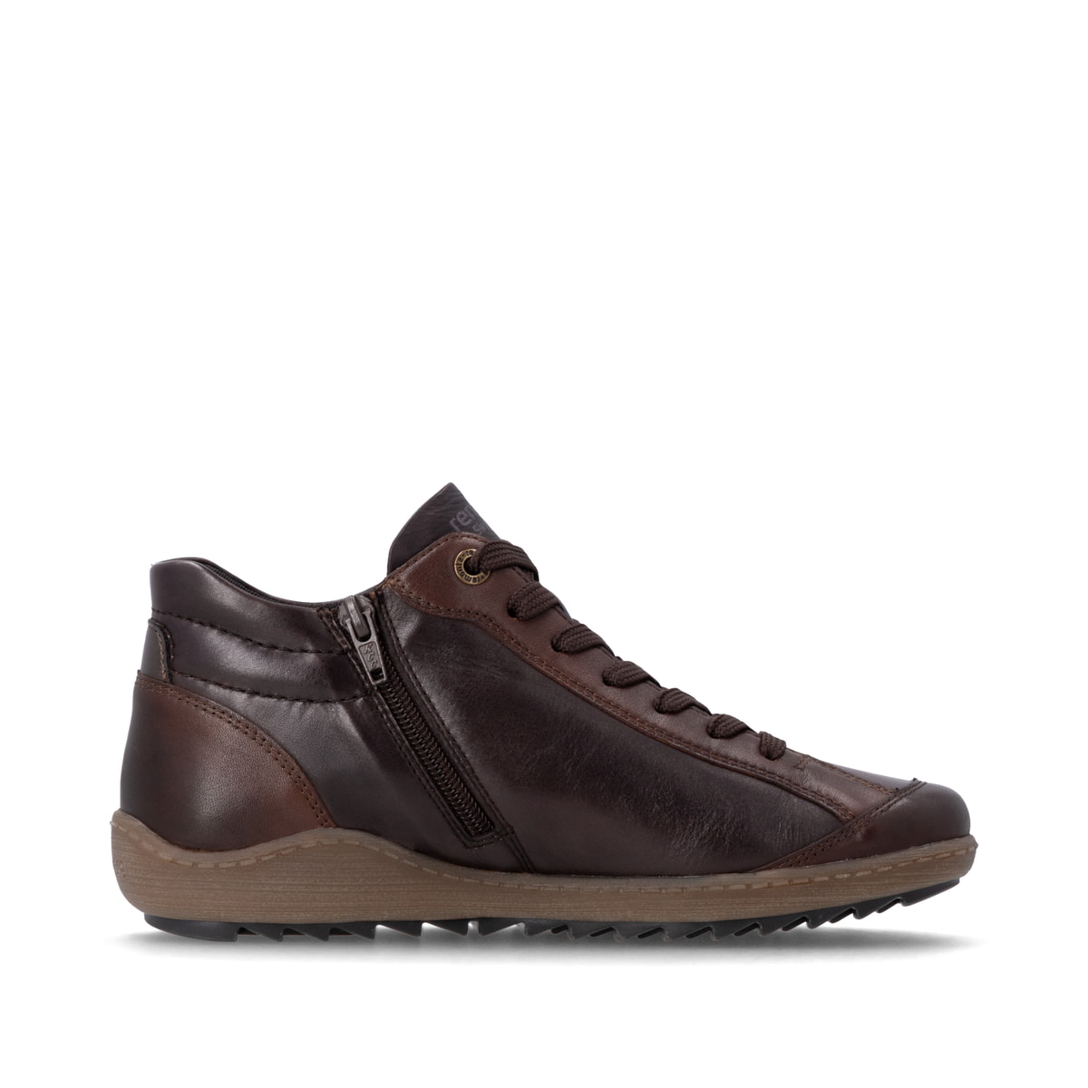 Braun-bronzene remonte Damen Schnürstiefel R1454-26. Schuh Innenseite.