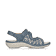Blaue remonte Riemchensandalen D7647-16 mit Klettverschluss sowie Komfortweite G. Schuh Innenseite.