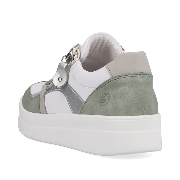Edelweiße remonte Damen Sneaker D0J01-80 mit einer flexiblen Sohle. Schuh von hinten