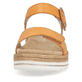 Orangene remonte Damen Riemchensandalen D0Q52-38 mit einem Klettverschluss. Schuh von vorne.