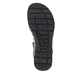 Schwarze remonte Keilsandaletten D2P52-00 mit einem Klettverschluss. Schuh Laufsohle.