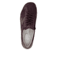 Weinrot-bronzene remonte Damen Schnürschuhe R1443-35. Schuh von oben.
