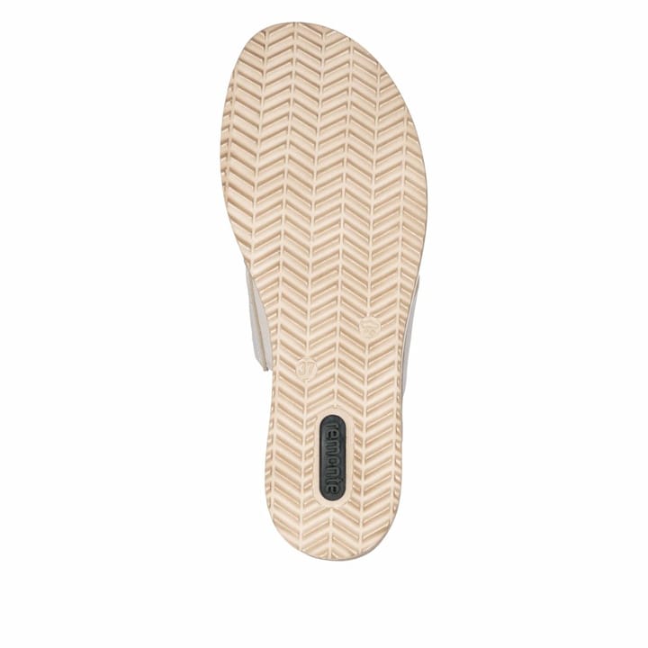 Goldene remonte Damen Pantoletten D6456-92 mit Gummizug sowie weicher Innensohle. Schuh Laufsohle.