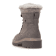 Graue remonte Damen Schnürstiefel D0B81-42 mit wasserabweisender TEX-Membran. Schuh von hinten.