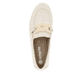 Macciatoweiße remonte Damen Loafer D0K00-80 mit einem Elastikeinsatz. Schuh von oben.