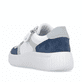 Chaussures à lacets remonte blanches femme D3E05-80 avec fermeture éclair. Chaussure vue de l'arrière.
