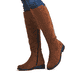 
Nougatbraune remonte Damen Hochschaftstiefel D8387-24 mit einer dämpfenden Profilsohle. Schuh am Fuß