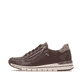 Baskets basses remonte marron femmes R6716-25 avec membrane remonteTEX. Côté extérieur de la chaussure.