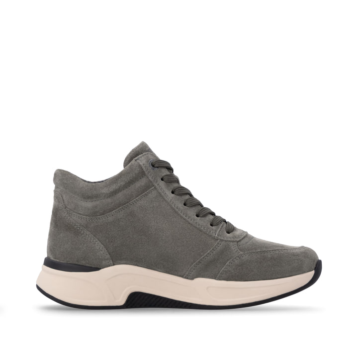 Graue remonte Damen Sneaker D3V71-45 mit wasserabweisender TEX-Membran. Schuh Innenseite.