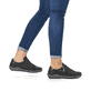
Tiefschwarze remonte Damen Schnürschuhe R1402-06 mit Schnürung und Reißverschluss. Schuh am Fuß