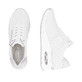 Weiße remonte Damen Sneaker Low D2H01-80 mit Reißverschluss sowie Extraweite H. Schuh von oben, liegend.