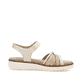 Metallische vegane remonte Riemchensandalen D2058-90 mit einem Klettverschluss. Schuh Innenseite.