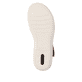 Sandales à lanières remonte rouges femme R6860-33 avec fermeture velcro. Semelle extérieure de la chaussure.