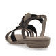 Nachtschwarze remonte Damen Riemchensandalen R3605-02 mit Elastikeinsatz. Schuh von hinten.