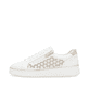 Weiße remonte Damen Sneaker Low D2E03-80 mit Reißverschluss sowie Komfortweite G. Schuh Außenseite.