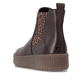 Dunkelbraune remonte Chelsea Boots R7994-27 mit einem Reißverschluss. Schuh von hinten.