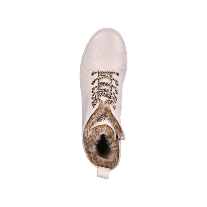 Hellbeige remonte Damen Schnürstiefel D0E72-60 mit Schnürung und Reißverschluss. Schuh Laufsohle