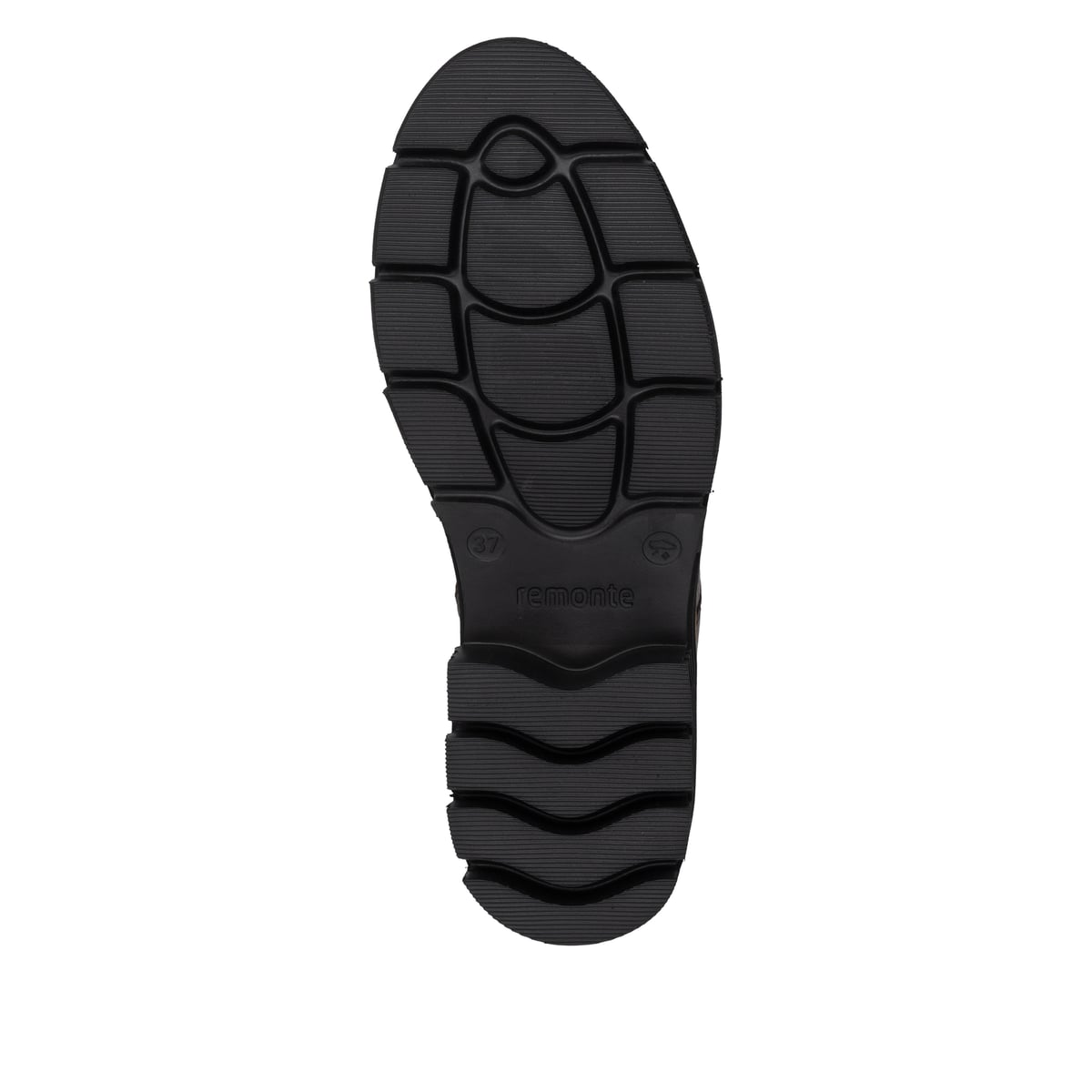 Dunkelbraune remonte Damen Schnürstiefel D3A73-25. Schuh Laufsohle.