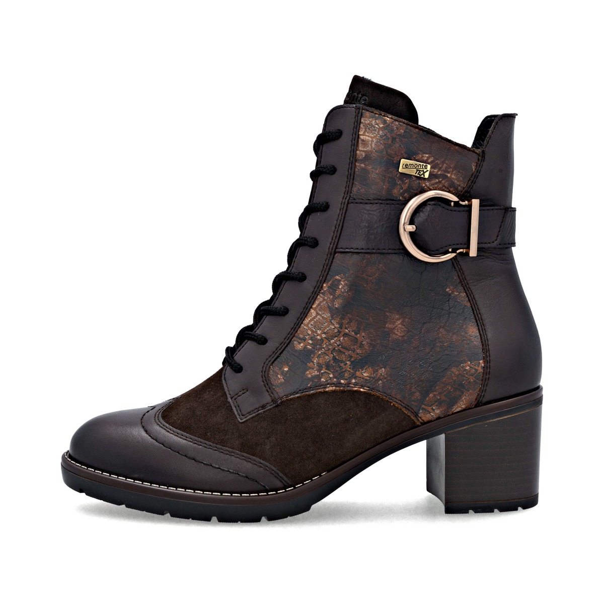 Bottines Chelsea Femme Remonte - Cuir Lisse, Talon 3,2cm, Imperméable, Semelle Légère, Confort