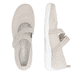 Ballerines remonte beiges pour femme R3519-60 avec fermeture velcro. Chaussure vue de dessus, couchée.