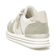 Weiße remonte Damen Sneaker Low D1327-80 mit Reißverschluss sowie Komfortweite G. Schuh von hinten.
