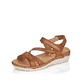 
Karamellbraune remonte Damen Riemchensandalen R6850-22 mit einer Profilsohle. Schuh seitlich schräg