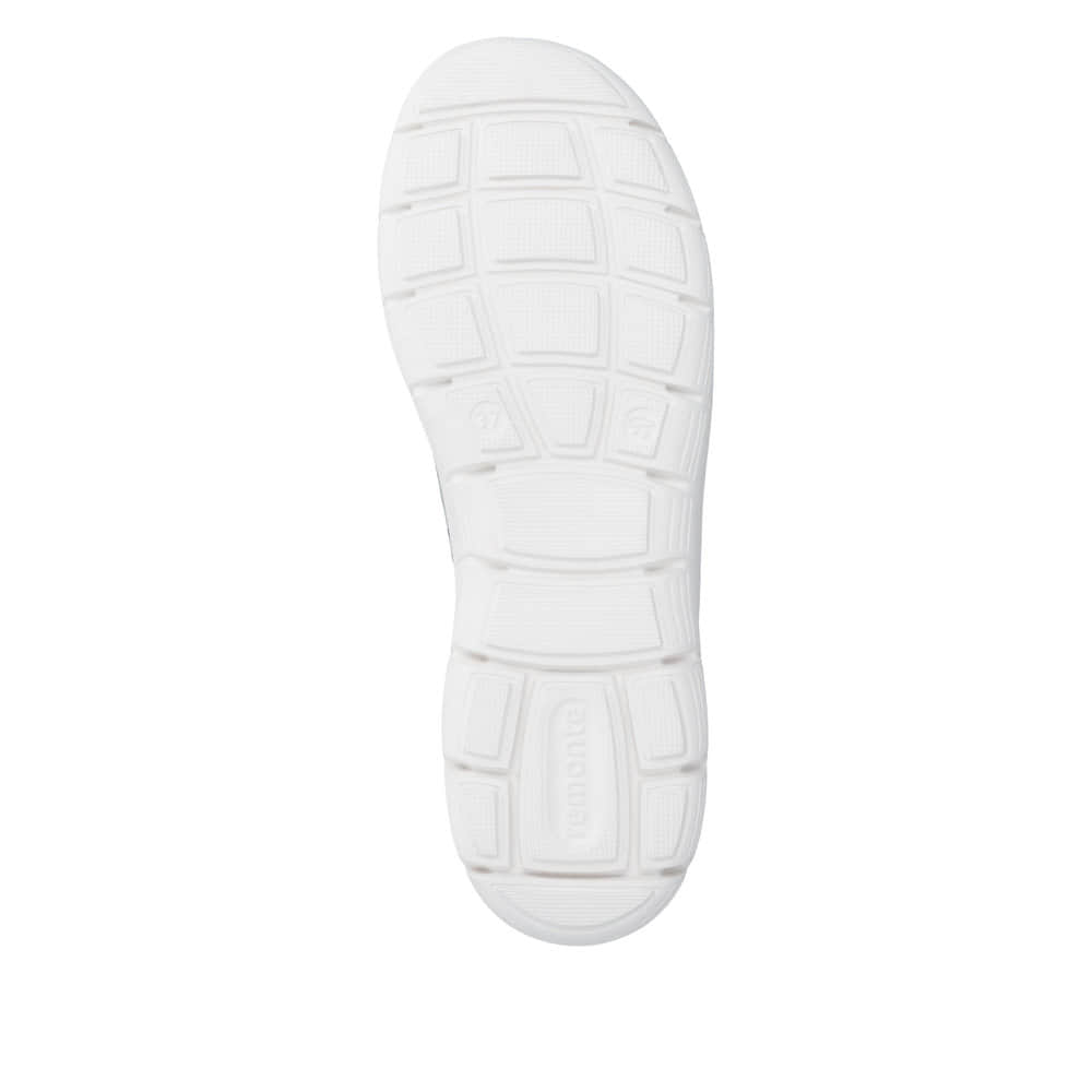Grüne remonte Damen Slipper D3G03-52 mit eleganten Zierlochungen sowie Gummizug. Schuh Laufsohle.