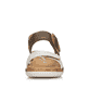 Olivgrüne remonte Damen Riemchensandalen R6853-54 mit Klettverschluss. Schuh von vorne.