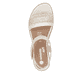 Metallische remonte Keilsandaletten D6465-90 mit einem Klettverschluss. Schuh von oben.