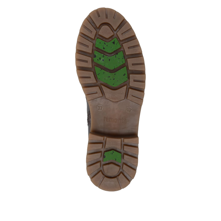Dunkelbraune remonte Damen Schnürstiefel D0B84-25. Schuh Laufsohle.
