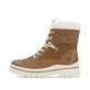 Braune remonte Damen Schnürstiefel D0C77-23 mit griffiger Glass-Fibre Sohle. Schuh Außenseite.