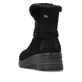 Schwarze remonte Damen Kurzstiefel D0T82-02 mit wasserabweisender TEX-Membran. Schuh von hinten.