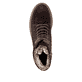 Dunkelbraune remonte Damen Schnürstiefel D4B70-25. Schuh von oben.
