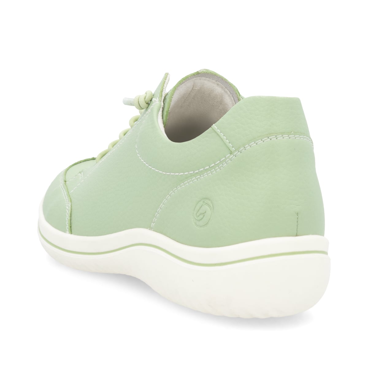 Grüne remonte Damen Schnürschuhe D1E07-52 mit der Komfortweite G. Schuh von hinten.