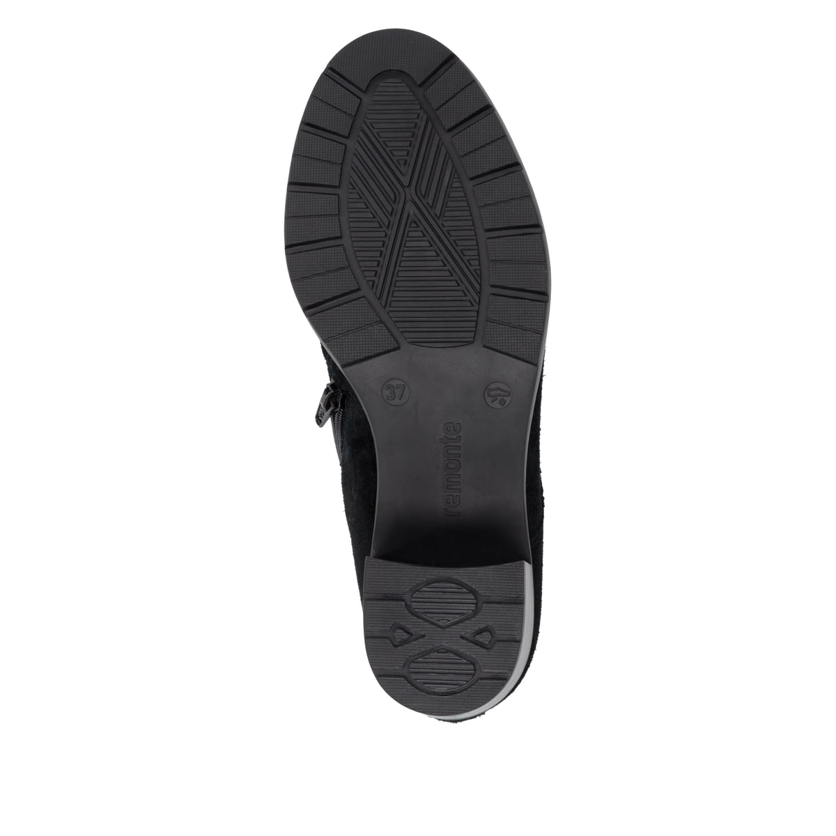 Schwarze remonte Damen Schnürstiefel D2A80-02 mit wasserabweisender TEX-Membran. Schuh Laufsohle.