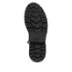 
Asphaltschwarze remonte Damen Hochschaftstiefel D0B72-01 mit einer Profilsohle. Schuh Laufsohle