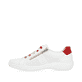 Lilienweiße remonte Damen Schnürschuhe D1E02-80 mit einem Reißverschluss. Schuh Außenseite.